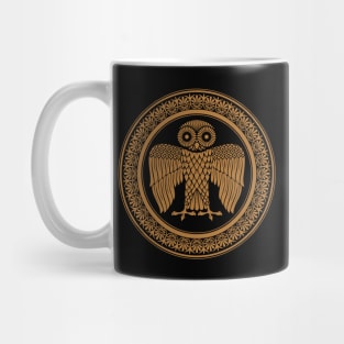 Greek Owl Shield - Spartan Warrior Mug